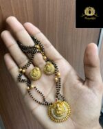 KARIMANI/MANGALSUTHRA TEMPLE CHAIN WITH EARRINGS