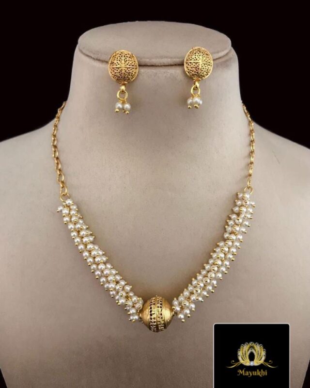 IMG-20240717-WA0048 Pearl Ghungroo Neckpiece - Image 1