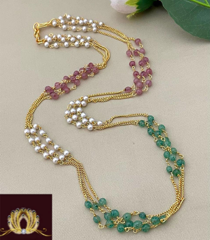 product5 PASTEL PEARL CHAIN - LAYERED - Image 1