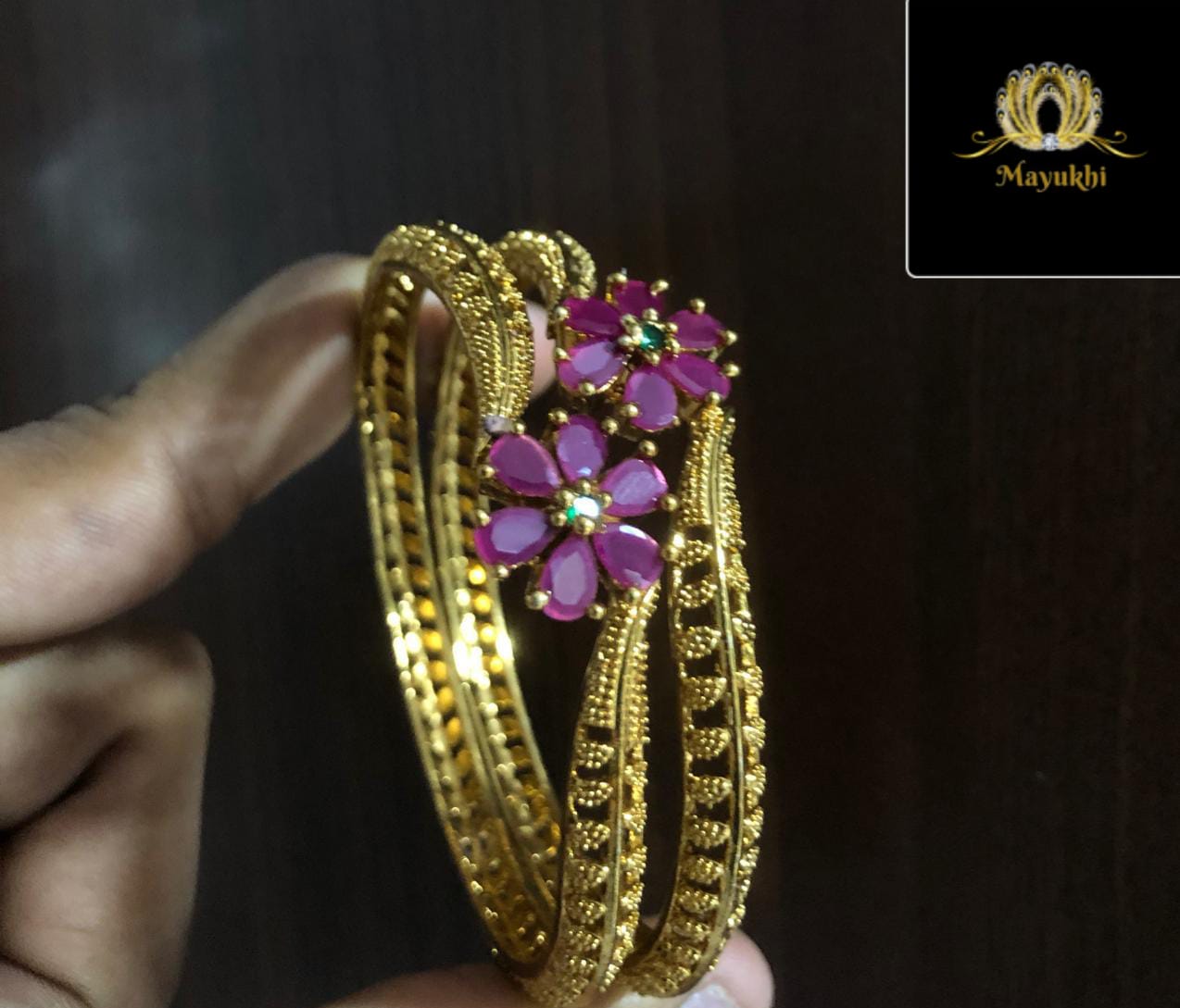 IMG-20240717-WA0016 PREMIUM FLORAL BANGLE - Image 1