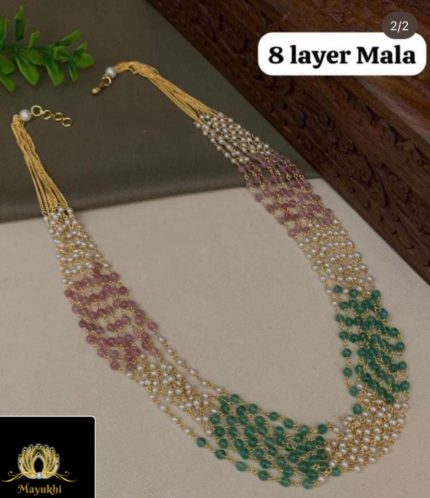 8 LAYER PEARL CHAIN