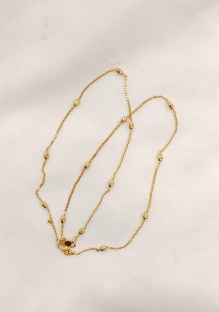 OVAL  GOLD BALLS DESIGNER ANKLET