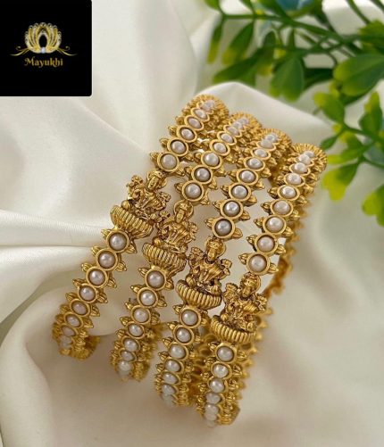 WHITE PEARL DEVI IDOL BANGLES