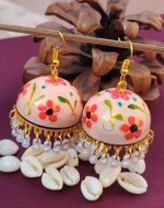 MEENAKARI PASTEL FLORAL JUMKA  - LIGHT WEIGHT - Image 2