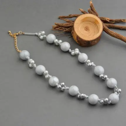 Round Shape Acrylic Resin Beads Necklace