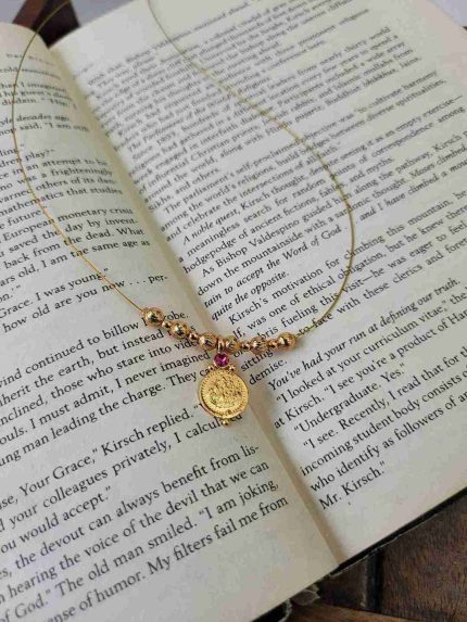 INVISIBLE NECKPIECES - TONE -GOLD -DEVI COIN