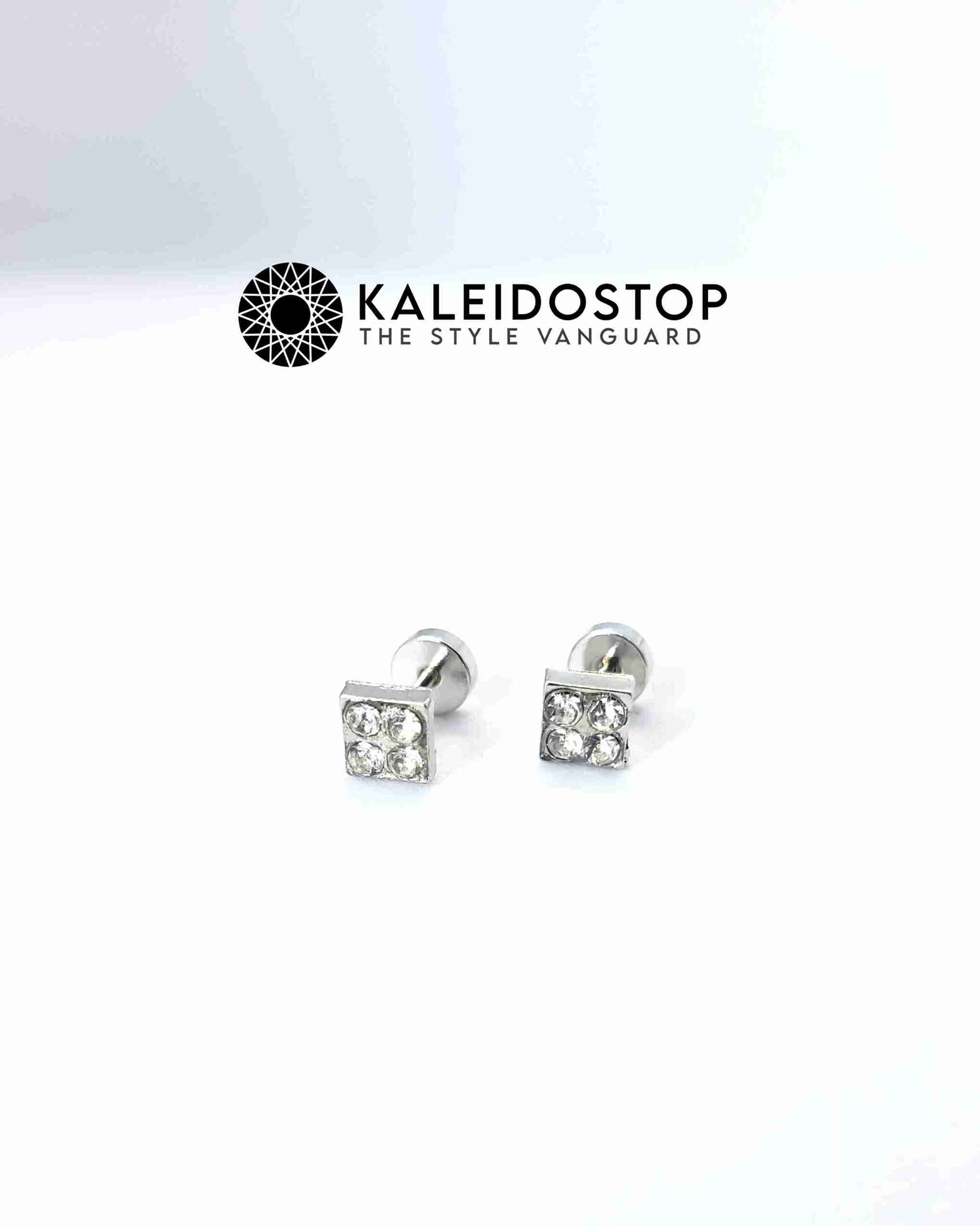 Picsart_25-02-06_13-30-54-509_11zon SQUARE SILVER 4 STONE STUD - K716 - Image 1
