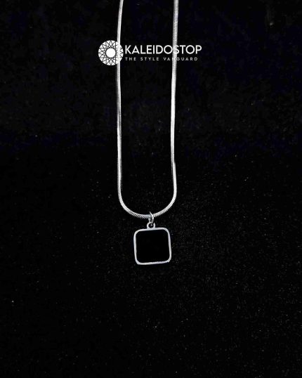 NOIR BLOCK PENDANT CHAIN - K737