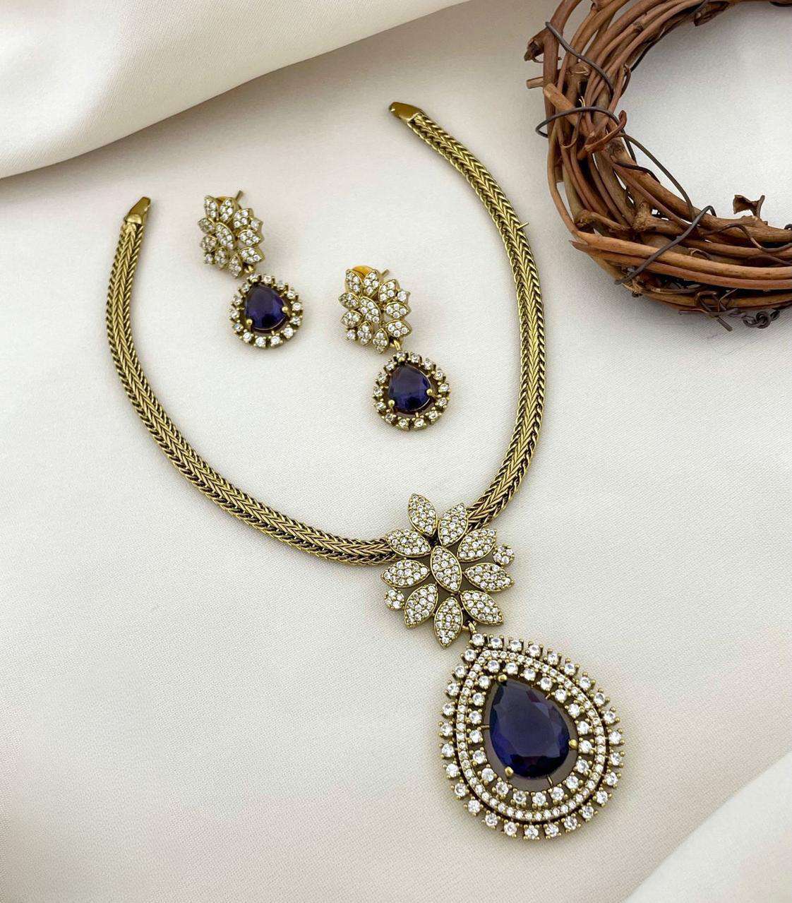 Compress_20250620_214728_8295 SUKRITHI LAVENDER AD STONE NECKLACE - Image 1