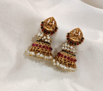 PREMIUM ANTIQUE  PEARL HANGING JUMKA