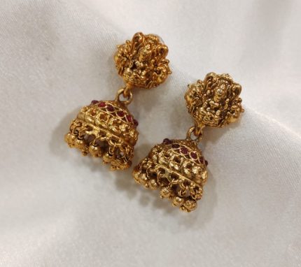 PREMIUM ANTIQUE DEVI JUMKA -RUBY STONE