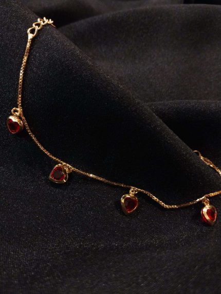 RED DROPS - BRACELET/HAND CHAIN