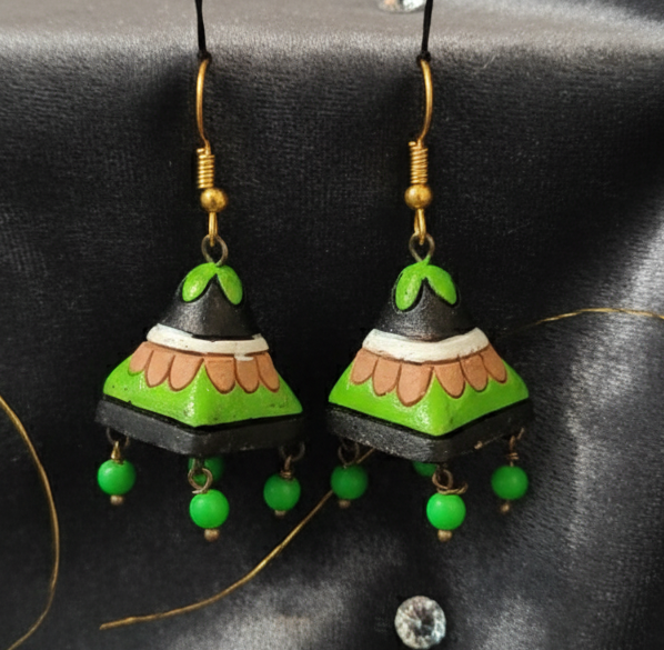 1760369386930 TRIANGLE TRIO- GREENY BLACK - TERRACOTTA JUMKA - Image 1