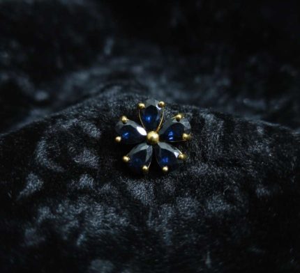 PREMIUM ROYAL BLUE FLORAL NOSEPINS