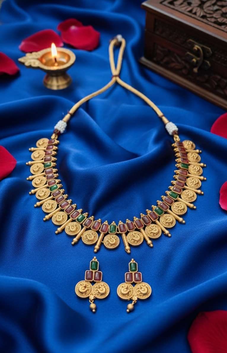 Compress_20251022_125139_9812 COIN AND SPIKE DESIGN NECKLACE - Image 1