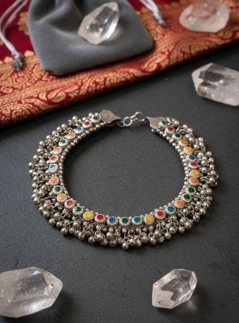Compress_20251022_161822_2759 MULTI COLOUR GUNGUROO NECKPIECE - Image 1