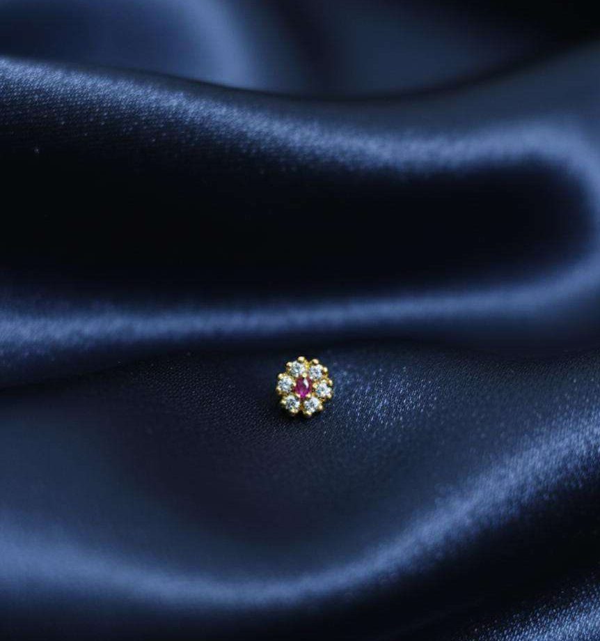 Compress_20251028_110647_7545 WHITE GLITTERS WITH MID RUBY PINK NOSEPINS - Image 1