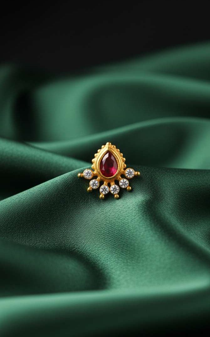 Compress_20251116_123827_7485 925 PURE SILVER - MANOHARI RED BY MAYUKHI-LUXE BY MAYUKHI - Image 1
