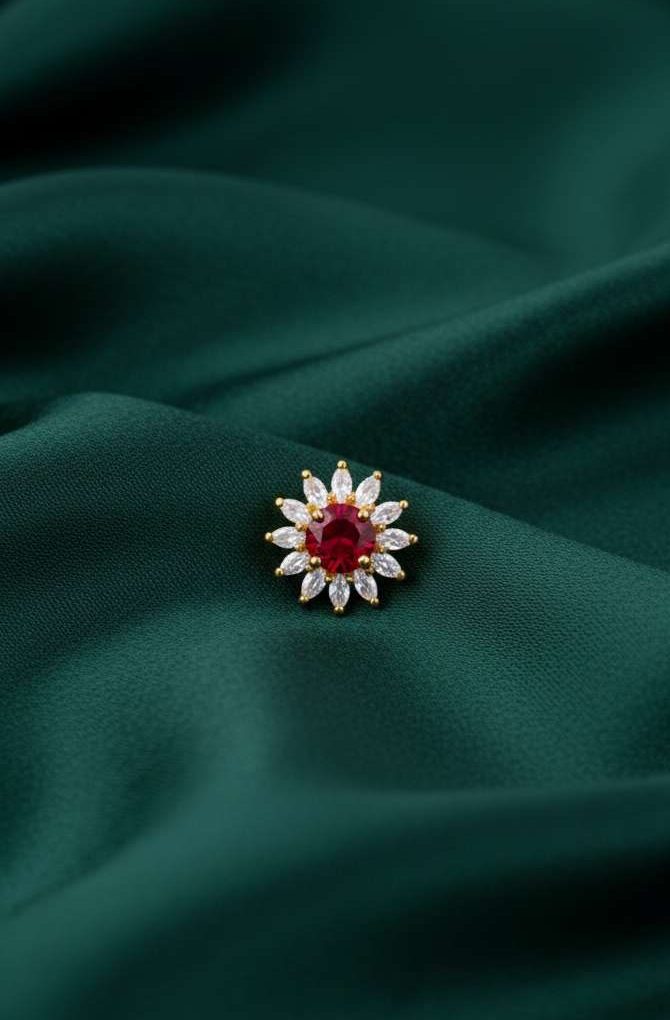 Compress_20251116_123829_9217 SARASIKA - RED STONES -LUXE BY MAYUKHI - Image 1