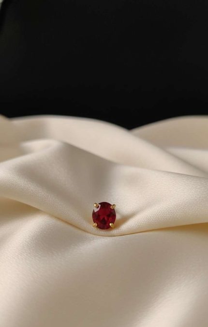 DEEP RED SINGLE STONE BY MAYUKHI