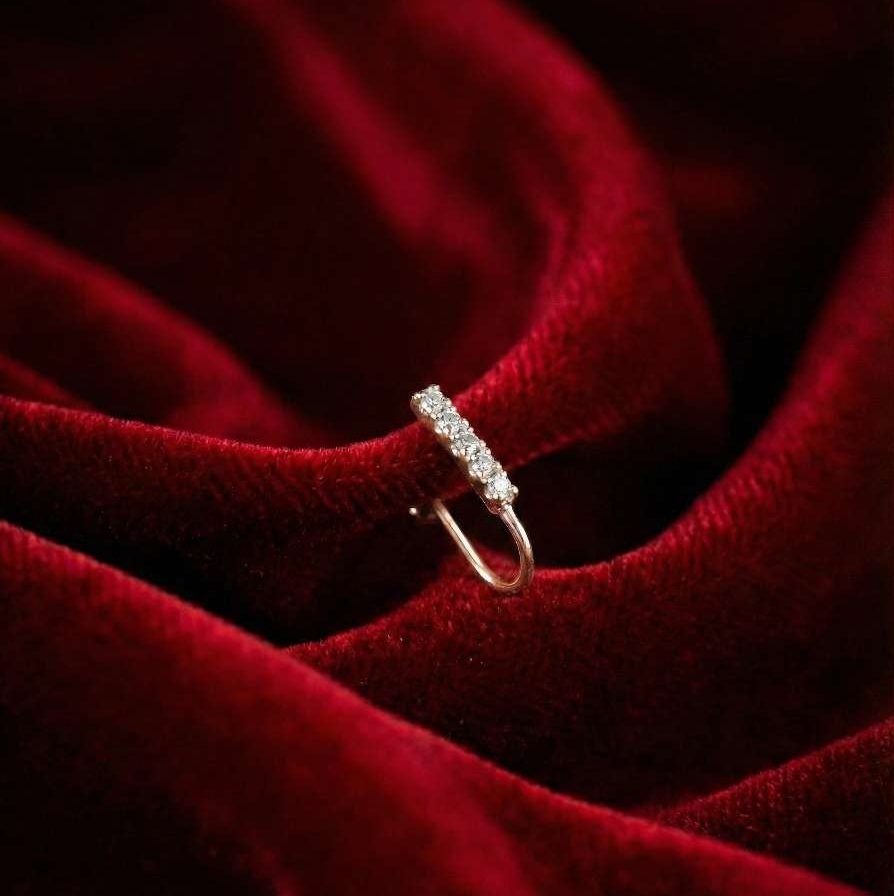 Compress_20251222_115342_2853 RING MODEL STONE NON PIERCING NOSEPINS -ROSE GOLD - Image 1