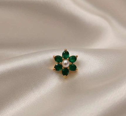 EMERAL AND FLORAL PEARLS BY MAYUKHI