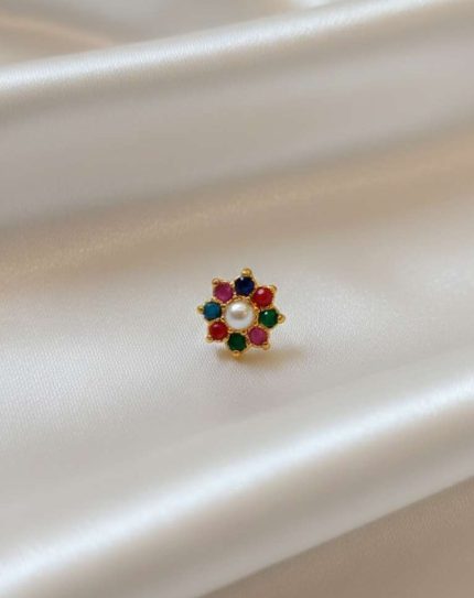 NAVARATNA WITH PEARL MID CENTER