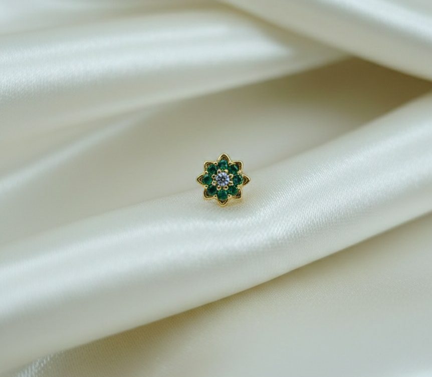 Compress_20260216_171245_5346 BRAMMADA -GREEN STONE DESIGNER NOSEPINS - Image 1