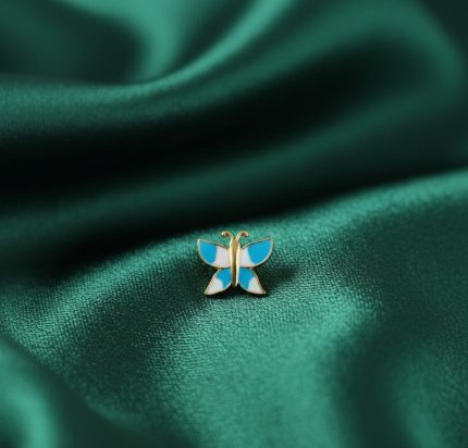 ITALIAN NOSEPINS- BLUE BUTTERFLY