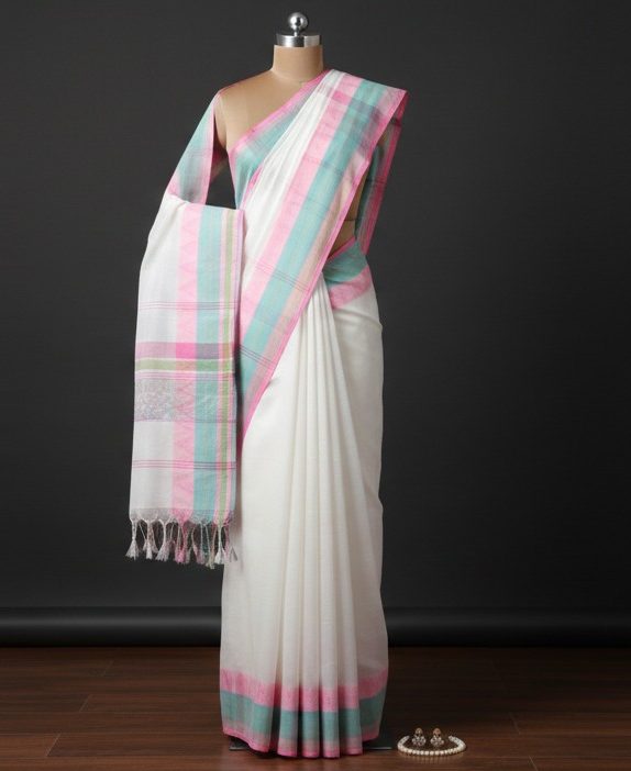 Compress_20260408_171315_5412 KHADI COTTON SAREE- DESIGN 5 - Image 1