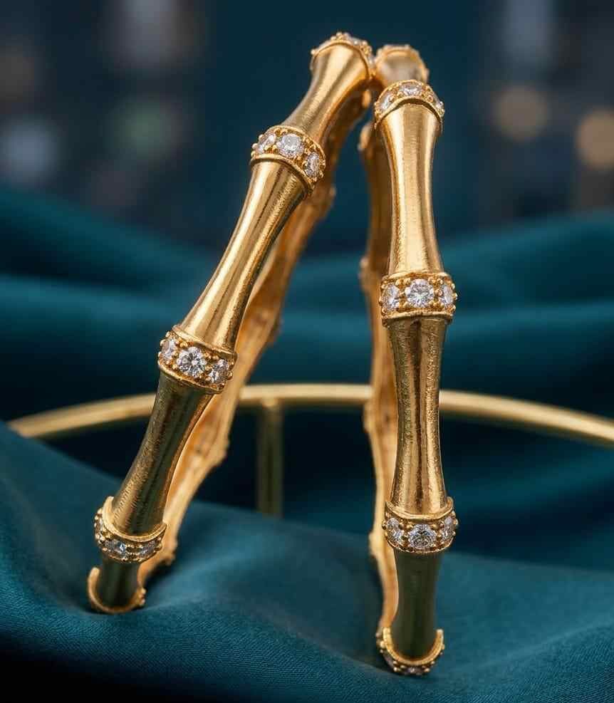 Compress_20260526_133547_7095 GOLD PLATED AD STONE BANGLE - Image 1