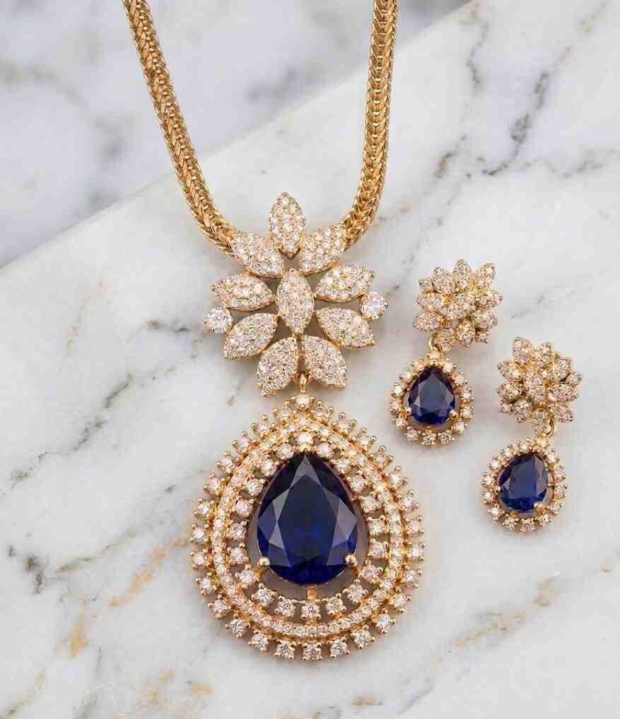 Compress_20260526_133551_1588 ROYAL BLUE PREMIUM AD STONE NECKLACE - Image 1