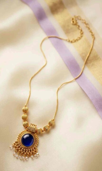 BLUE STONE CUTE NECKLACE