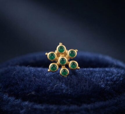 DESIGNER PREMIUM NOSEPINS -ROYALEE VIPANCHIKA-GREEN