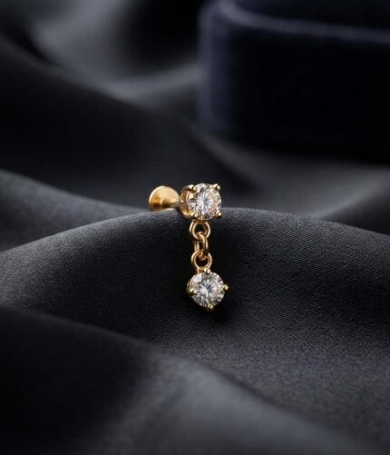 DANGLER SINGLE WHITE STONE BY MAYUKHI