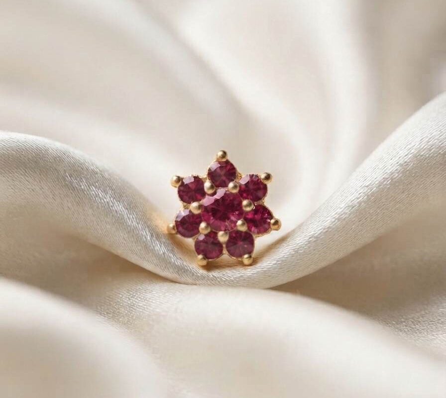 Compress_20260919_122906_6606 RUBY FLORAL NOSEPIN BY MAYUKHI - Image 1