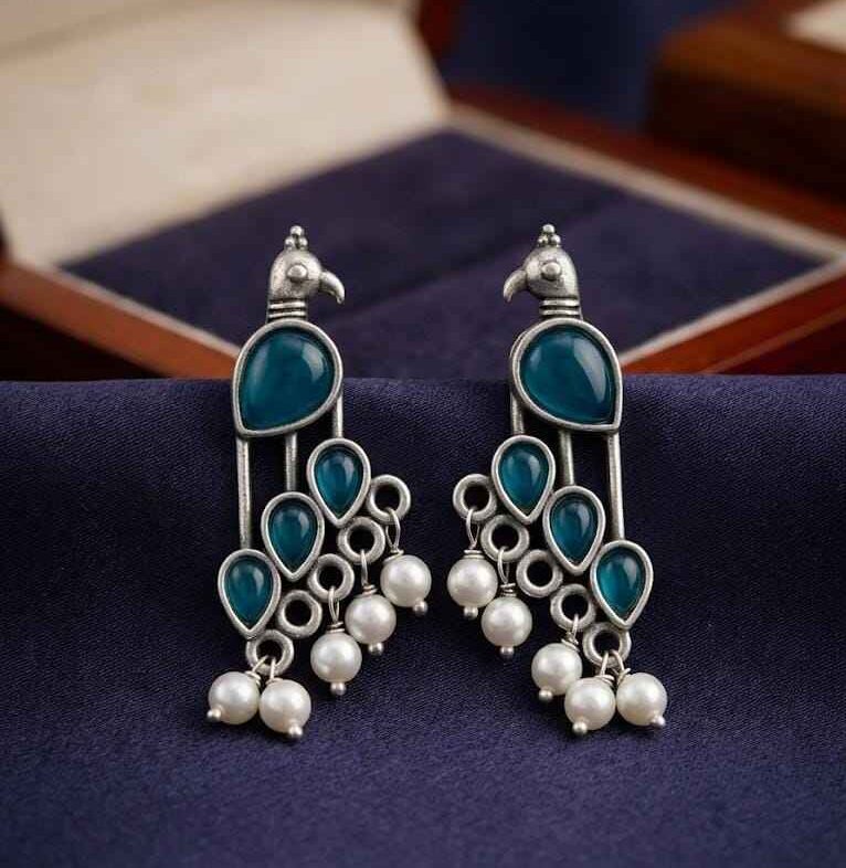Compress_20260919_123137_7824 PREMIUM QUALITY GERMAN SILVER EARRINGS DESIGN 7 - Image 1