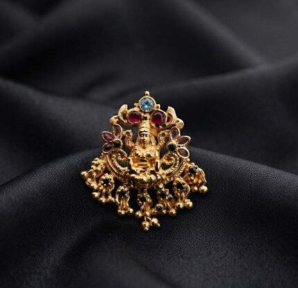 DESIGNER SERIES-  DEVI IDOL NOSEPIN WITH HANGING GUNGUROOS