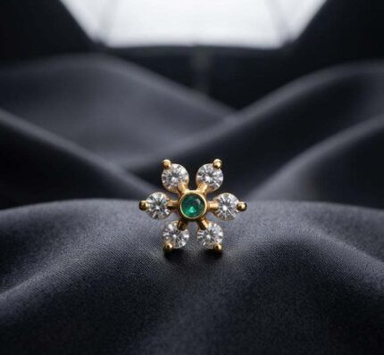 DESIGNER SERIES-  FLORAL WITH GREEN MID STONE