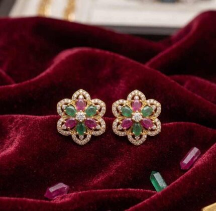 1 GM GOLD PLATED DAILY WEAR EARRINGS -DESIGN 13