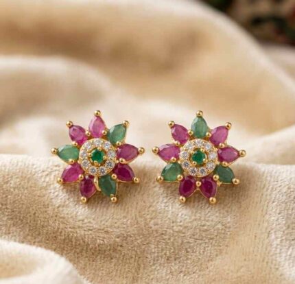 1 GM GOLD PLATED DAILY WEAR EARRINGS -DESIGN 8