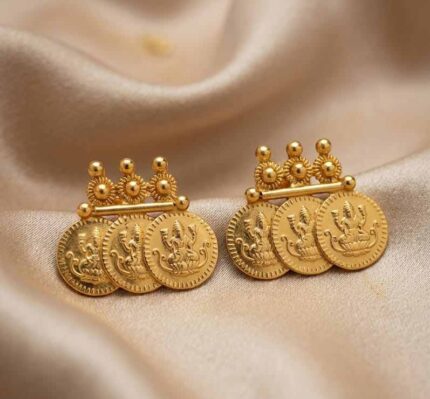 1 GM GOLD PLATED DAILY WEAR EARRINGS -DESIGN 9
