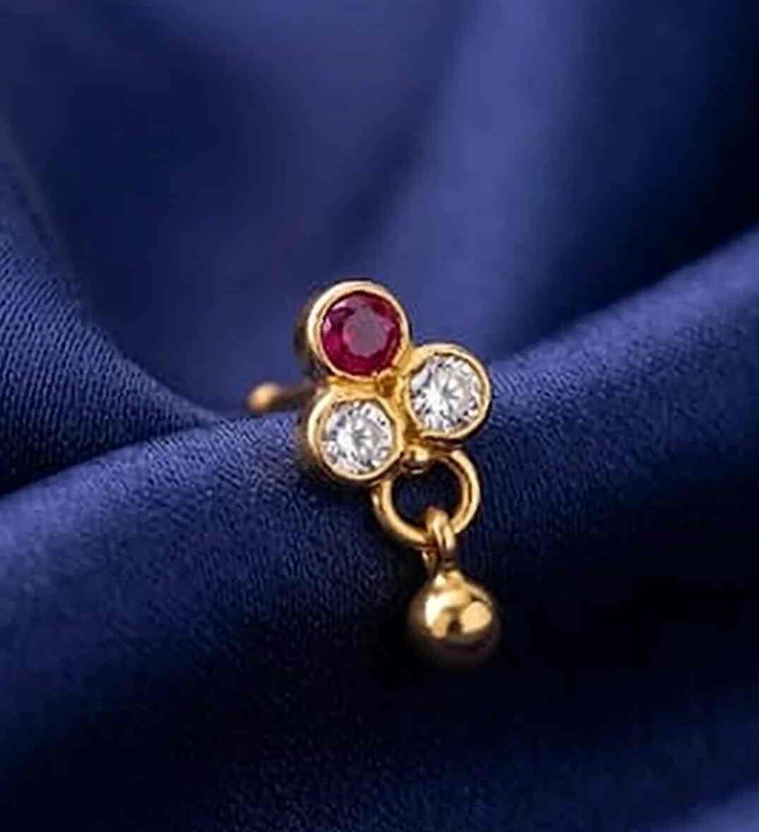Compress_20260930_153438_8073 DESIGNER NOSEPINS - 3 STONE DANGLER - Image 1