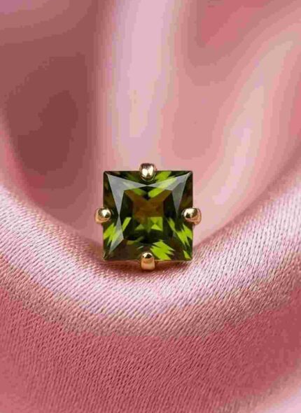 DESIGNER SERIES-  GLOSSY GREEN SINGLE STONE