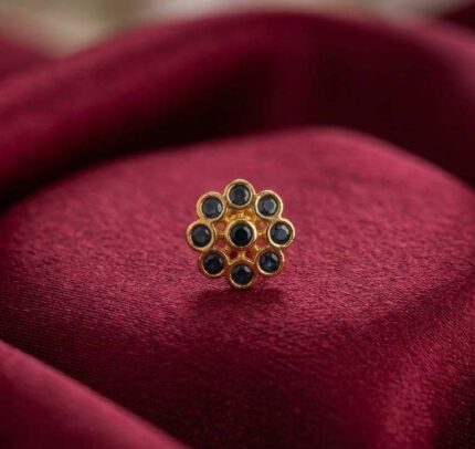 DESIGNER NOSEPINS - BLACK FLORAL